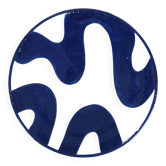 Medium plate - BLUE BRUSH