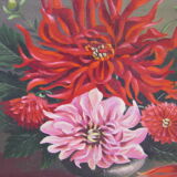 Painting Dahlia 'Eisenhower'