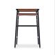 Set of 6 bar stools "Repose", natural beige seat
