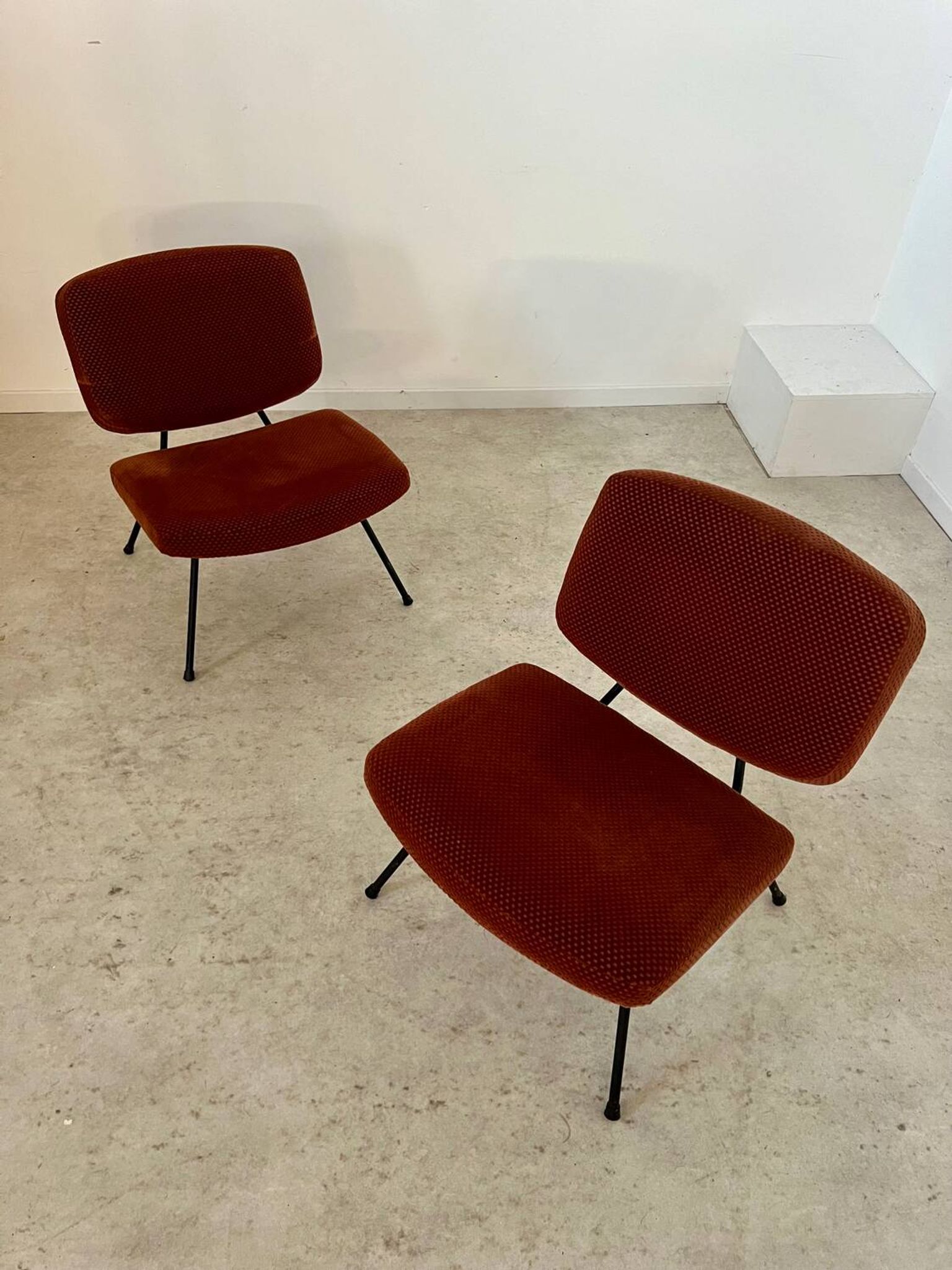 Lot of 2 old CM 190 armchairs by Pierre Paulin, French design from the 60s