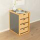 Commode Flötotto, années 1970, hêtre, HPL gris, 4 tiroirs