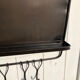 Wall shelf credenza, hooks and magnets