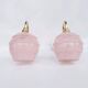 pair of vintage speckled pink and brass wall lights