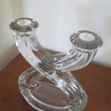 Pair of vintage crystal candlesticks