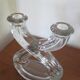 Pair of vintage crystal candlesticks