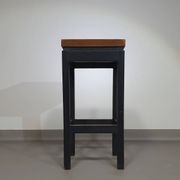 3 x tabourets de construction en chêne années 1960