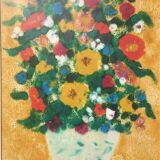 Pastel 'Flowers'. Vintage 70s