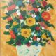 Pastel ' Flowers '. Vintage 70s