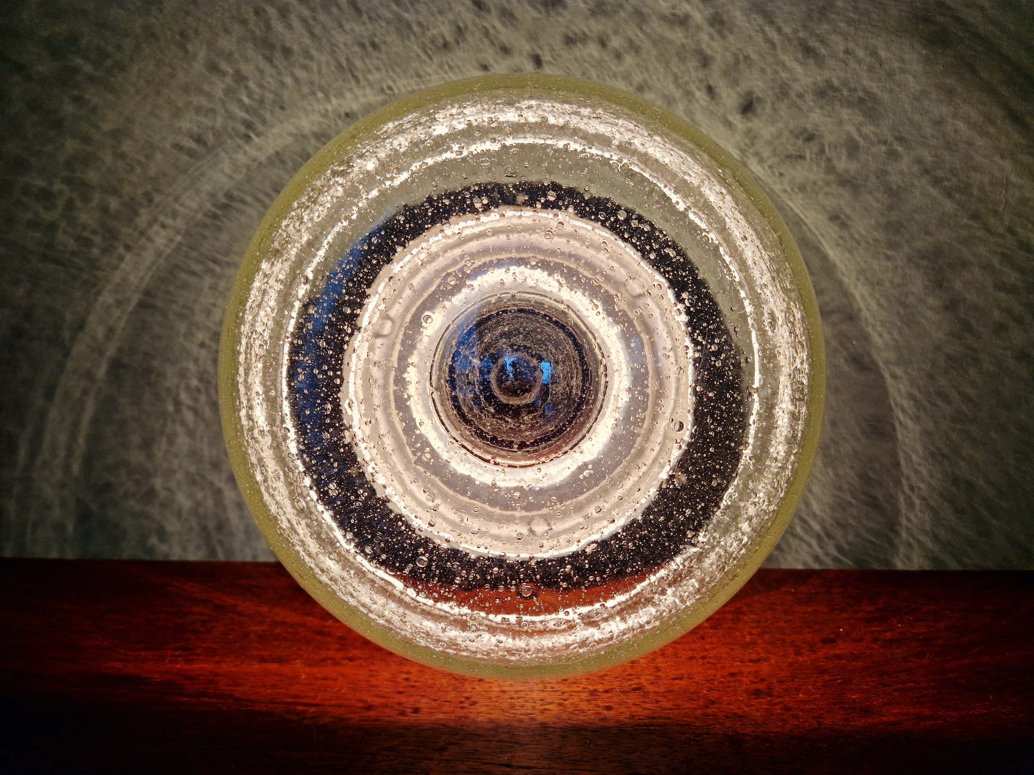 Ceiling light/wall sconce in blown bubble glass, Limburg, 1970