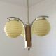 Original Art Deco Chandelier Antique Hand Blown Glass Pendant Light 1940's