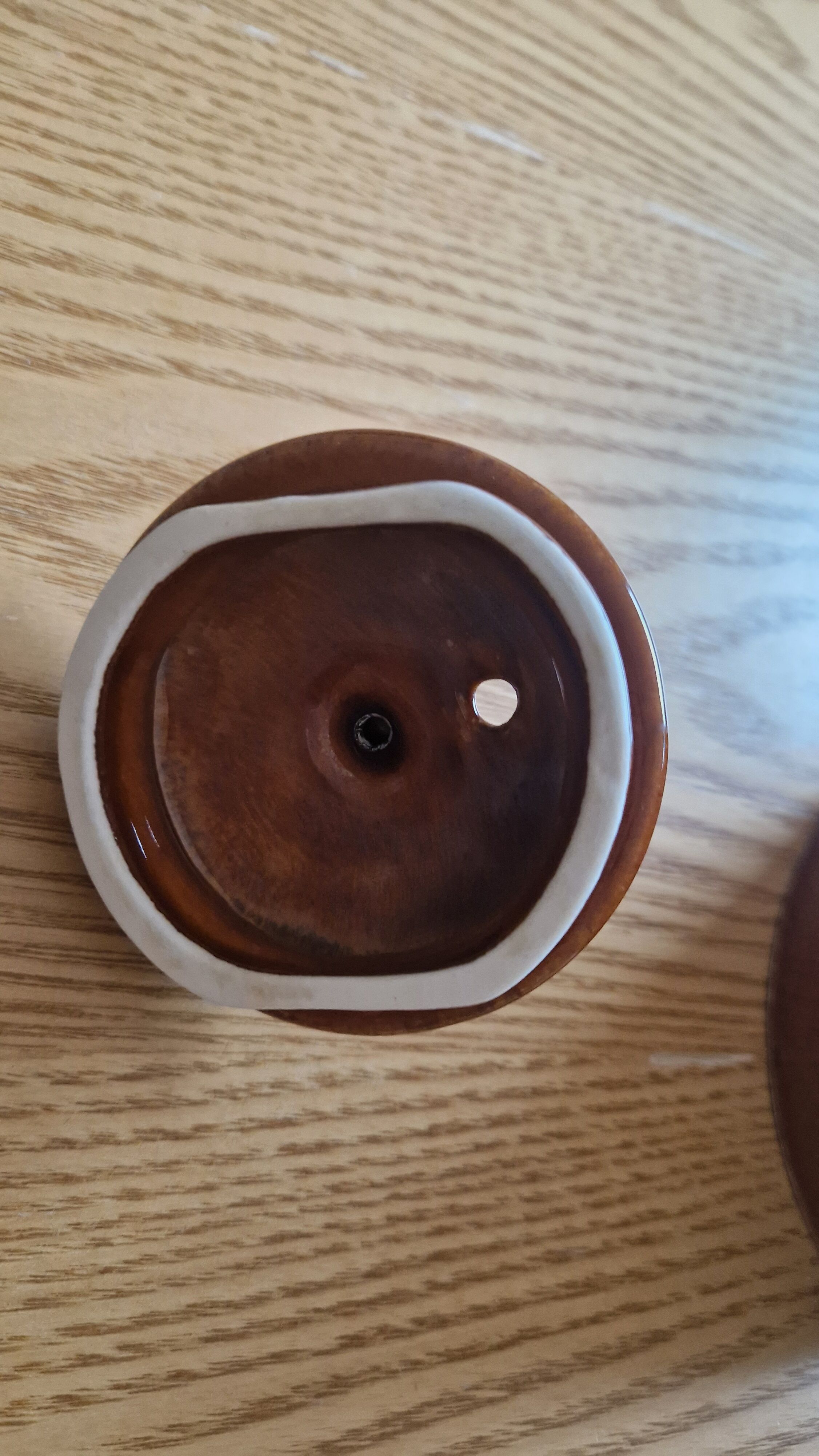 Vintage Chocolate Brown Glazed Stoneware Teapot
