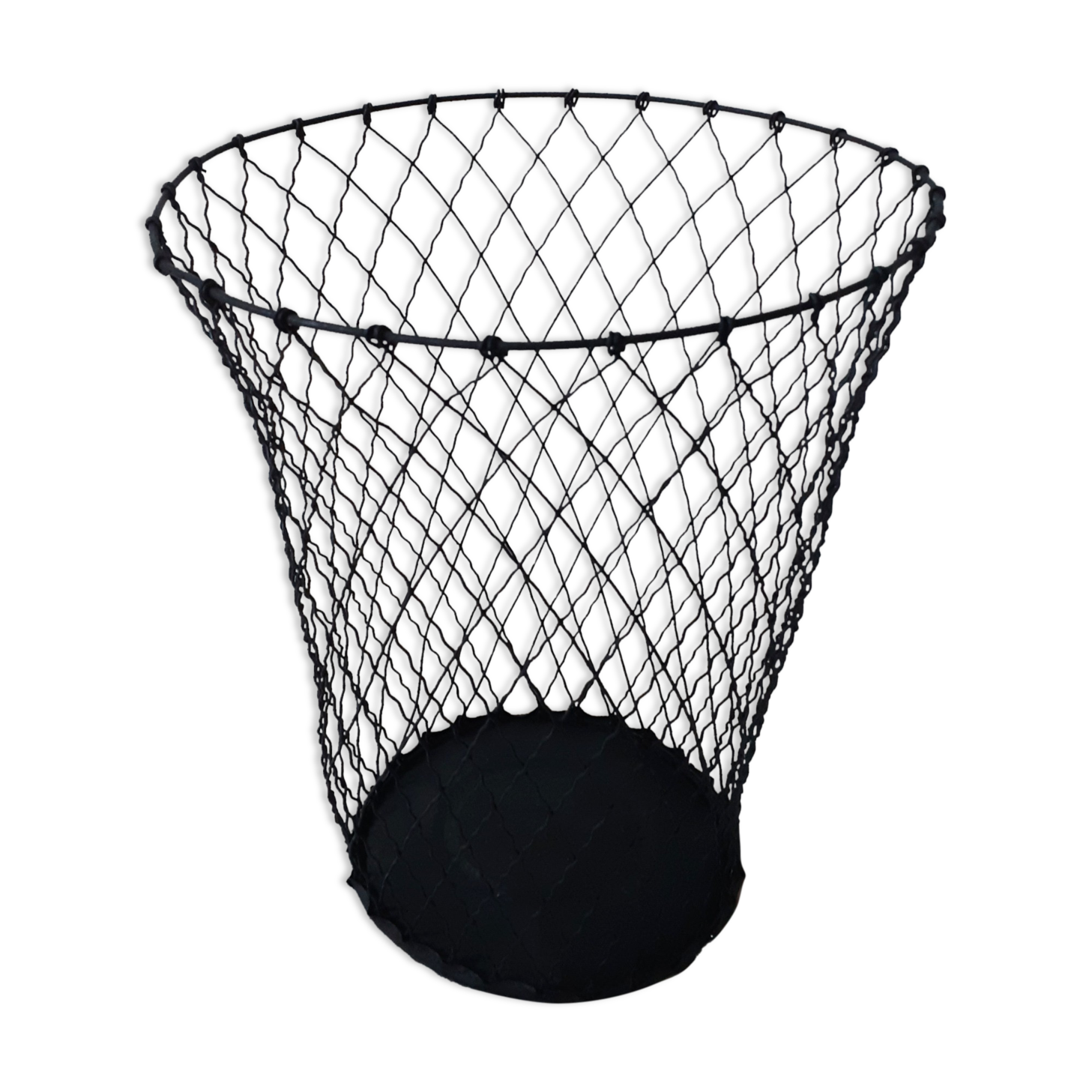 Mesh metal paper basket
