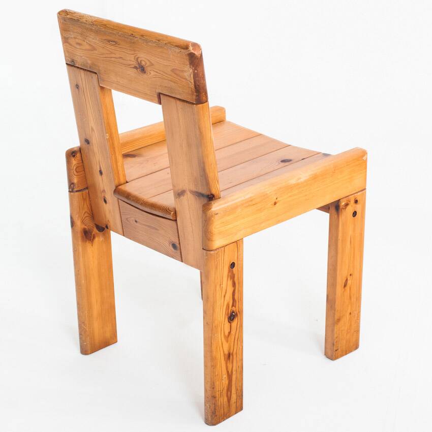 Vintage pine chairs. Designed by Silvio Coppola for Fratelli Montina.