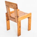 Vintage pine chairs. Designed by Silvio Coppola for Fratelli Montina.