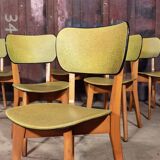 Lot of 6 chairs compass feet 1970