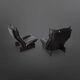 Set of 2 black leather lounge chairs by Peem Oy, Finland 1970s
