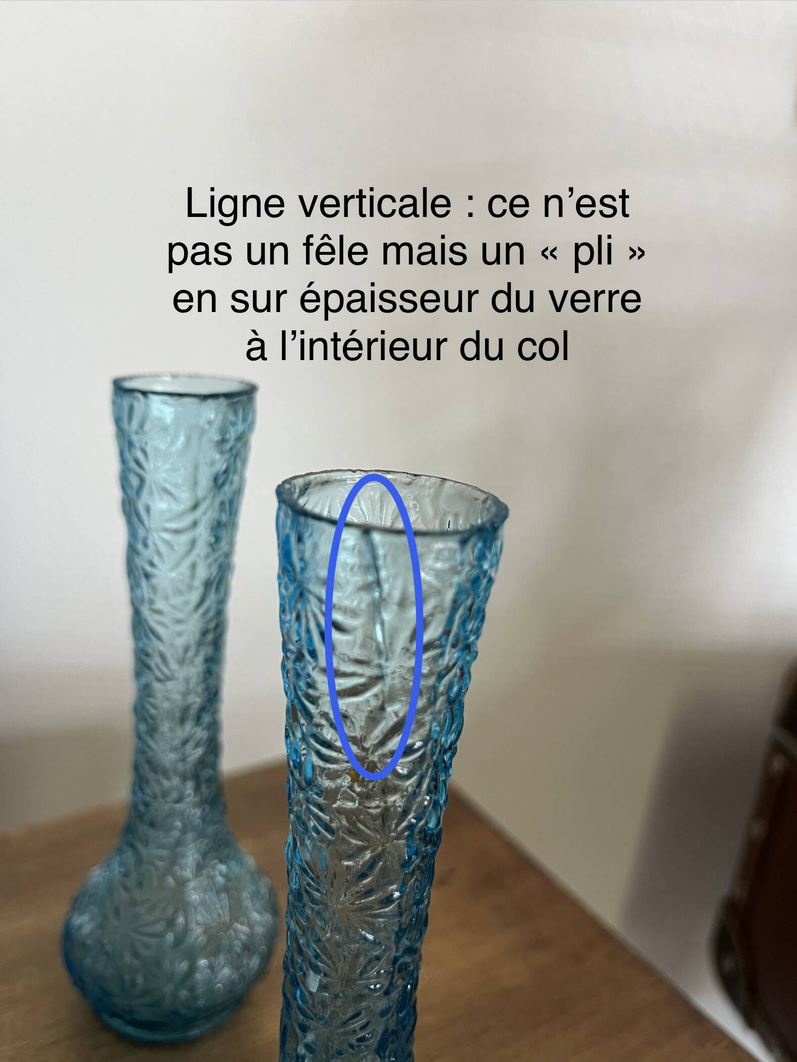 Paire petits vases bleu turquoise années 20/30