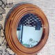 Vintage vintage wicker mirror - 28cm