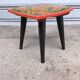 Tabouret Khokhloma en bois 1960