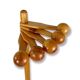Scandinavian coat rack in vintage pine satellite design