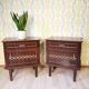 Pair of Vintage Wooden Nightstands: Mid-Century Modern Bedside Tables