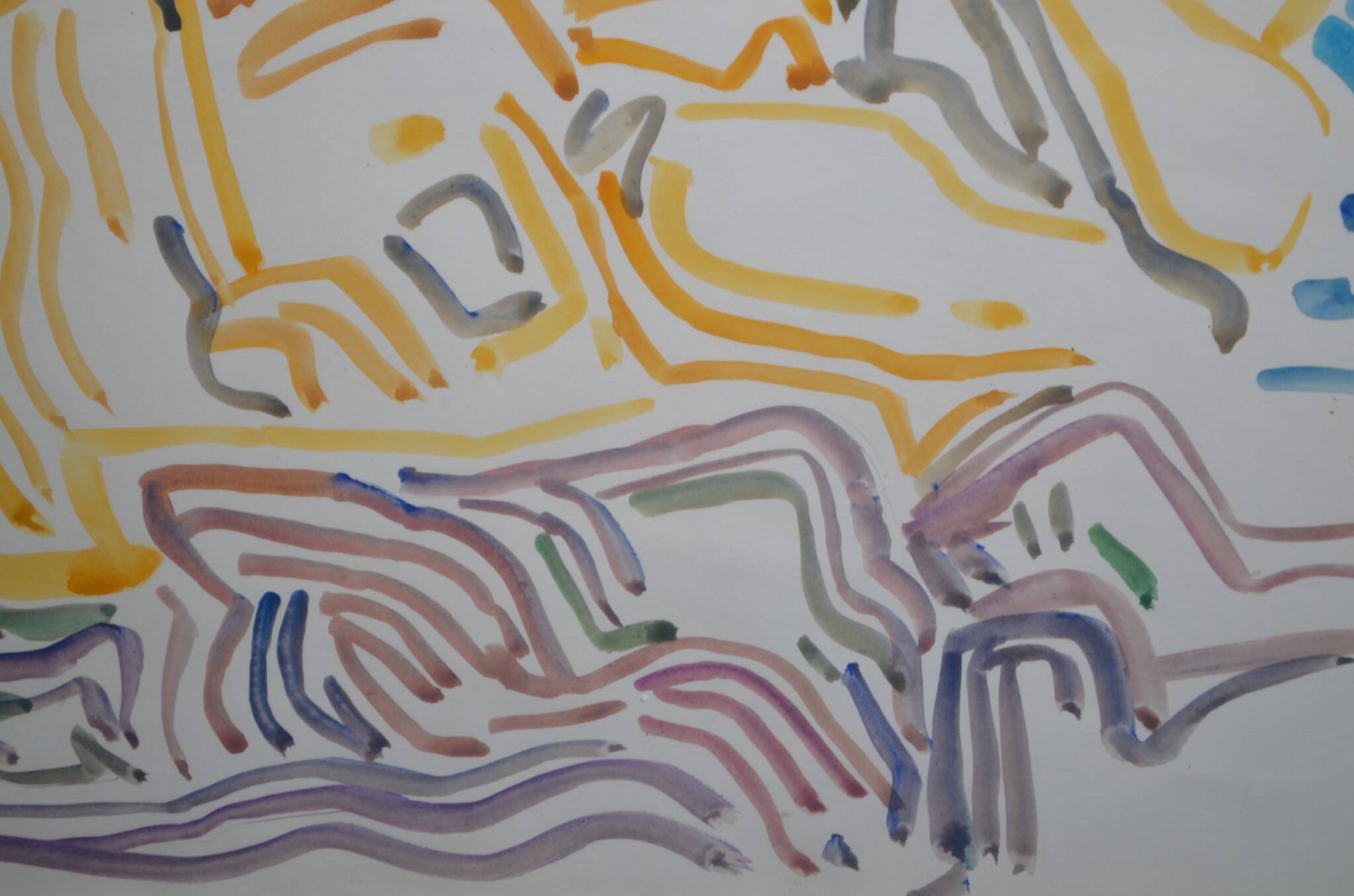 Peter PFOSI (1913-2004) "Landscape" Watercolor monogrammed and dated 1987