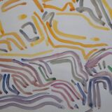 Peter PFOSI (1913-2004) "Landscape" Watercolor monogrammed and dated 1987