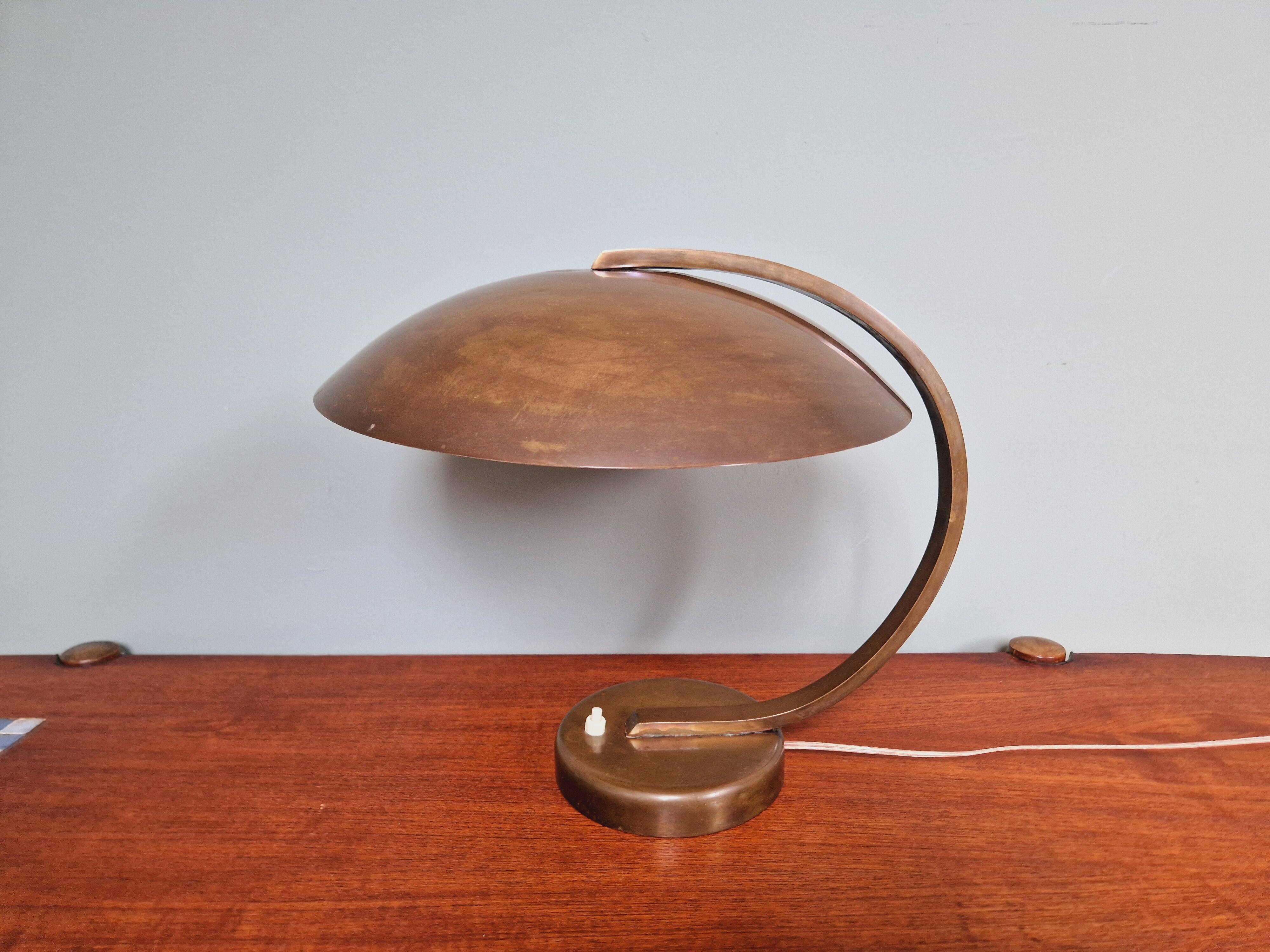 Bauhaus brass desk lamp, Egon Hillebrand