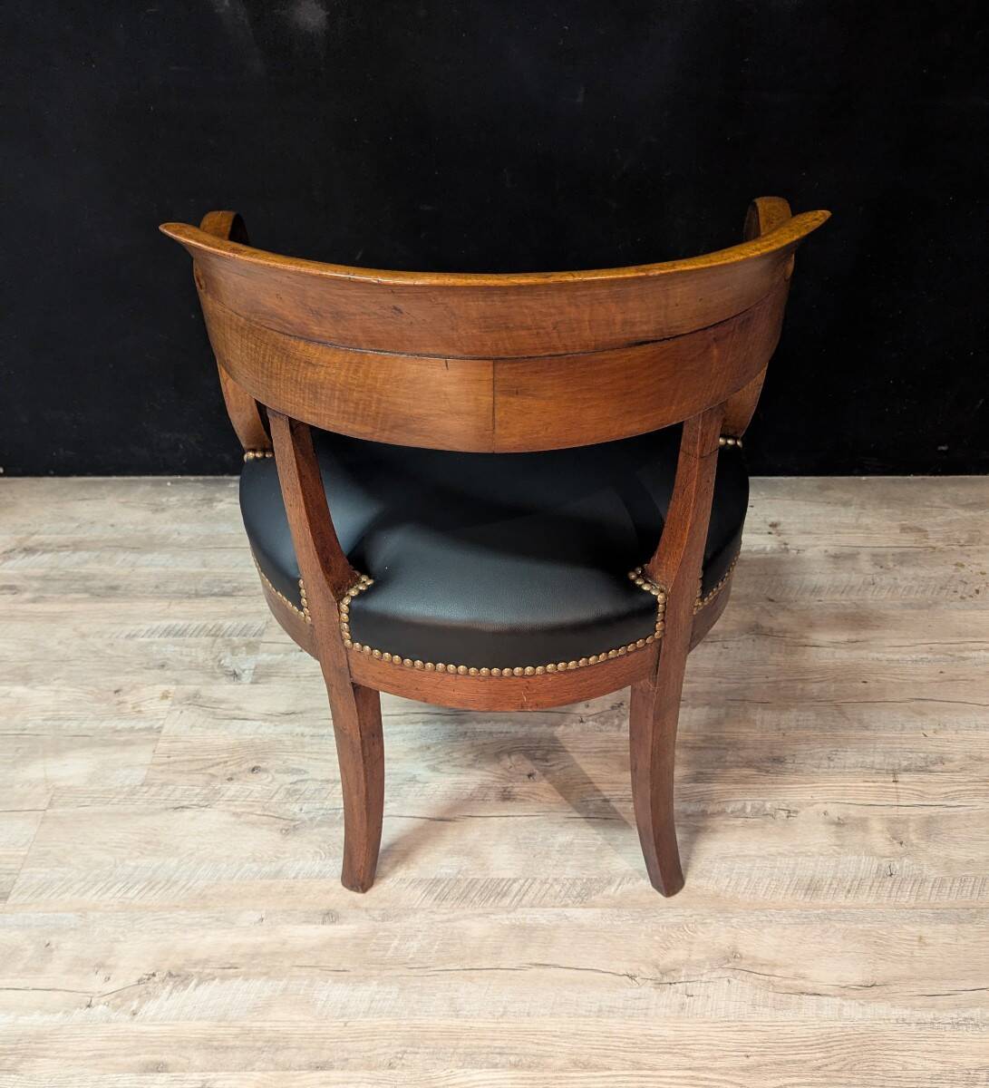 Restoration walnut office chair