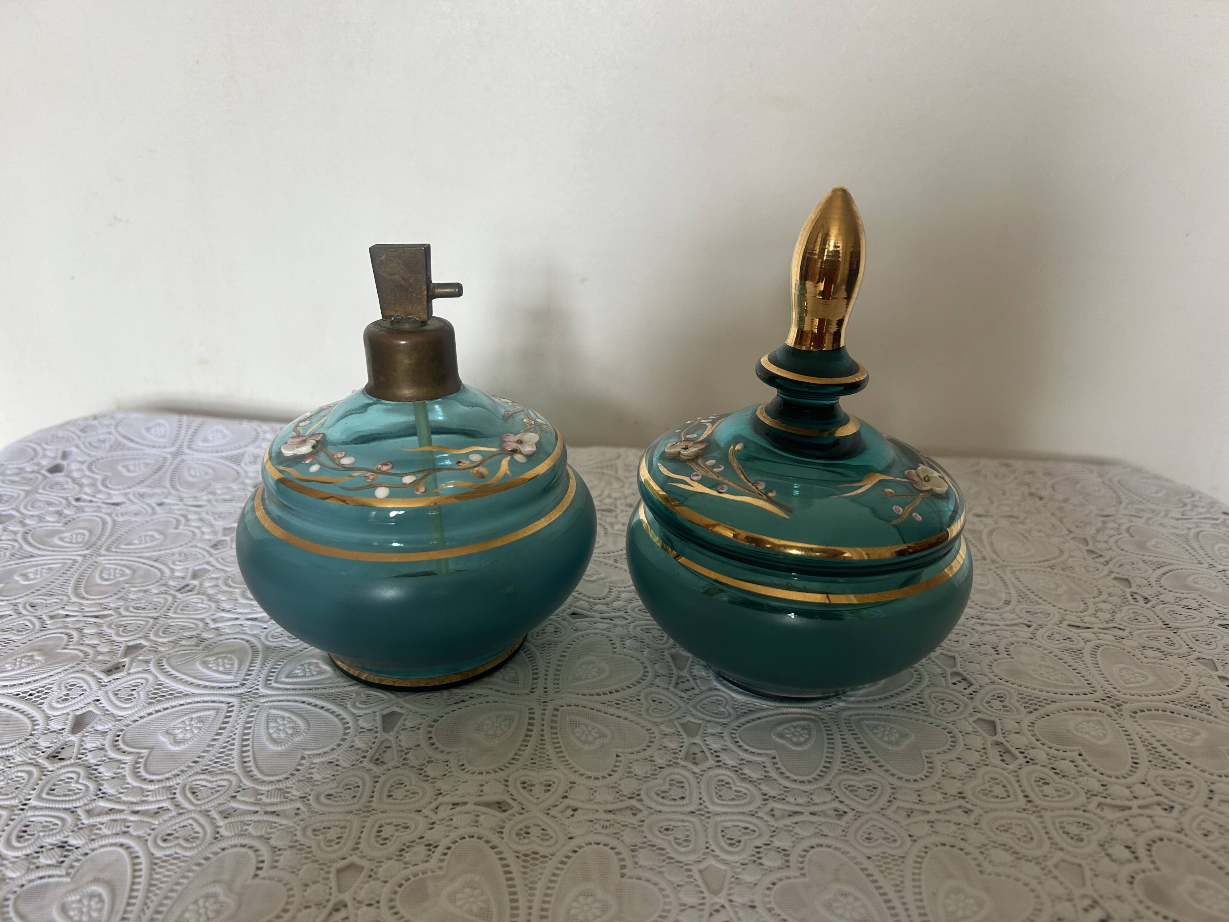 Antique bottle and pot