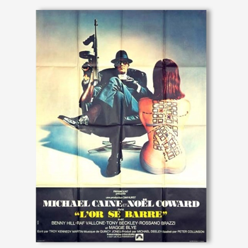 Poster vintage old movie the gold bar is Michael Caine