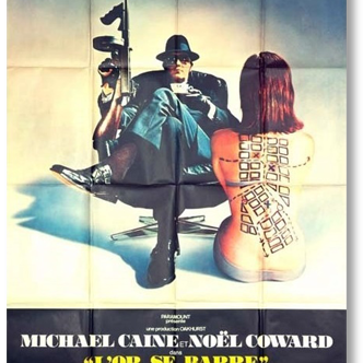 Poster vintage old movie the gold bar is Michael Caine