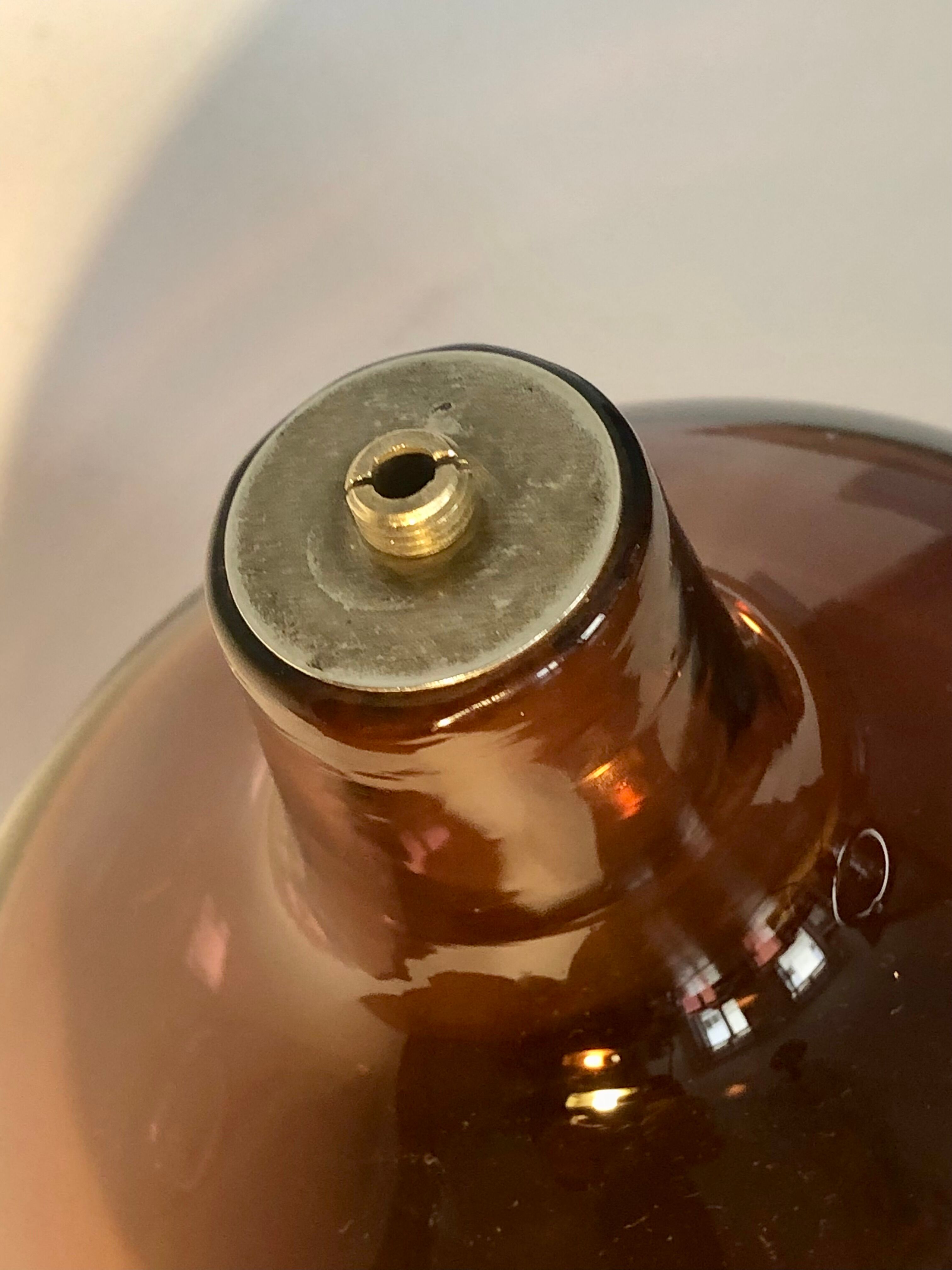 Plum glass lamp base