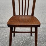 Curved wood bistro chairs edition Ton 1960