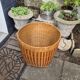 XL wicker and bamboo cache pot 1960