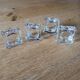 4 glass candle holders/tealight holders