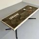 Old mosaic stone coffee table from the 70s with vintage metal legs