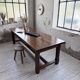 Table de ferme campagne noyer massif XL 250cm