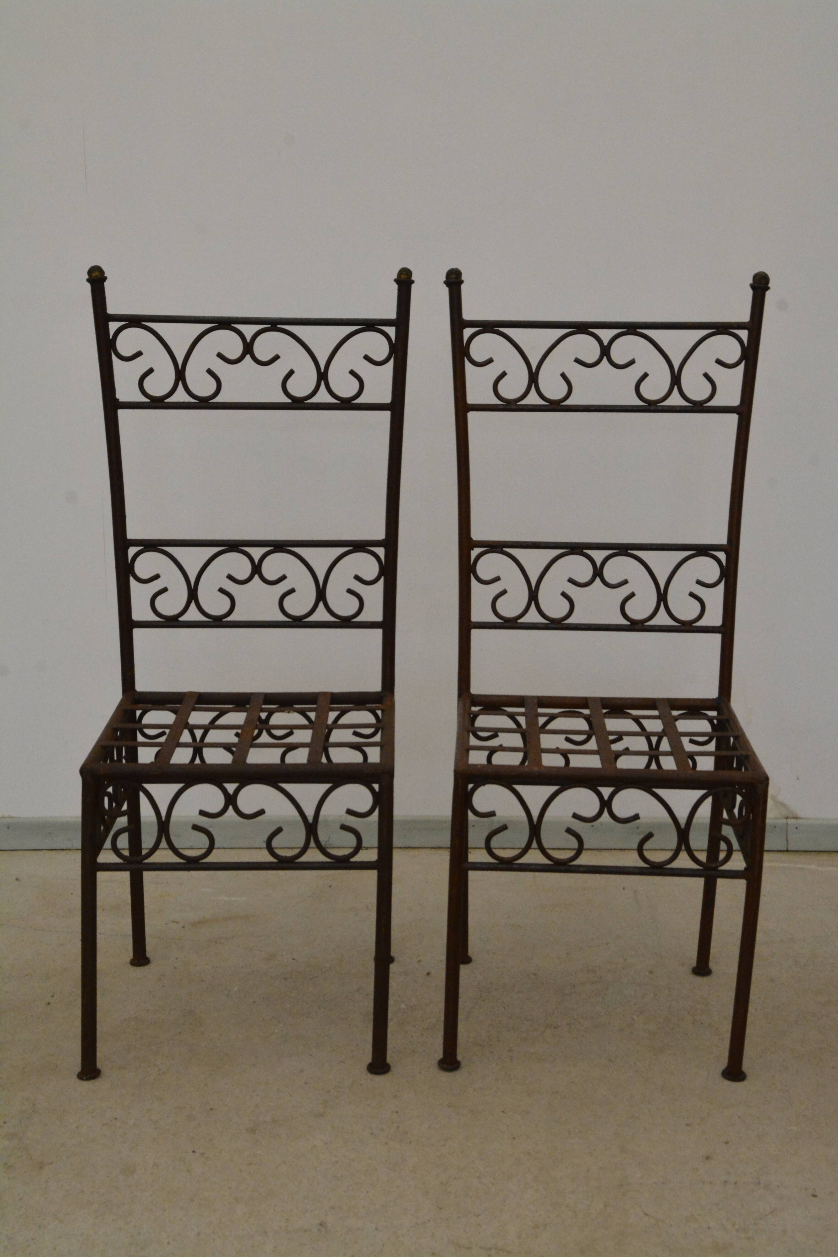Wrought iron chairs