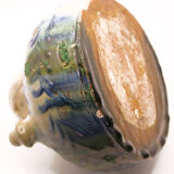 Rustic gurel with floral motifs