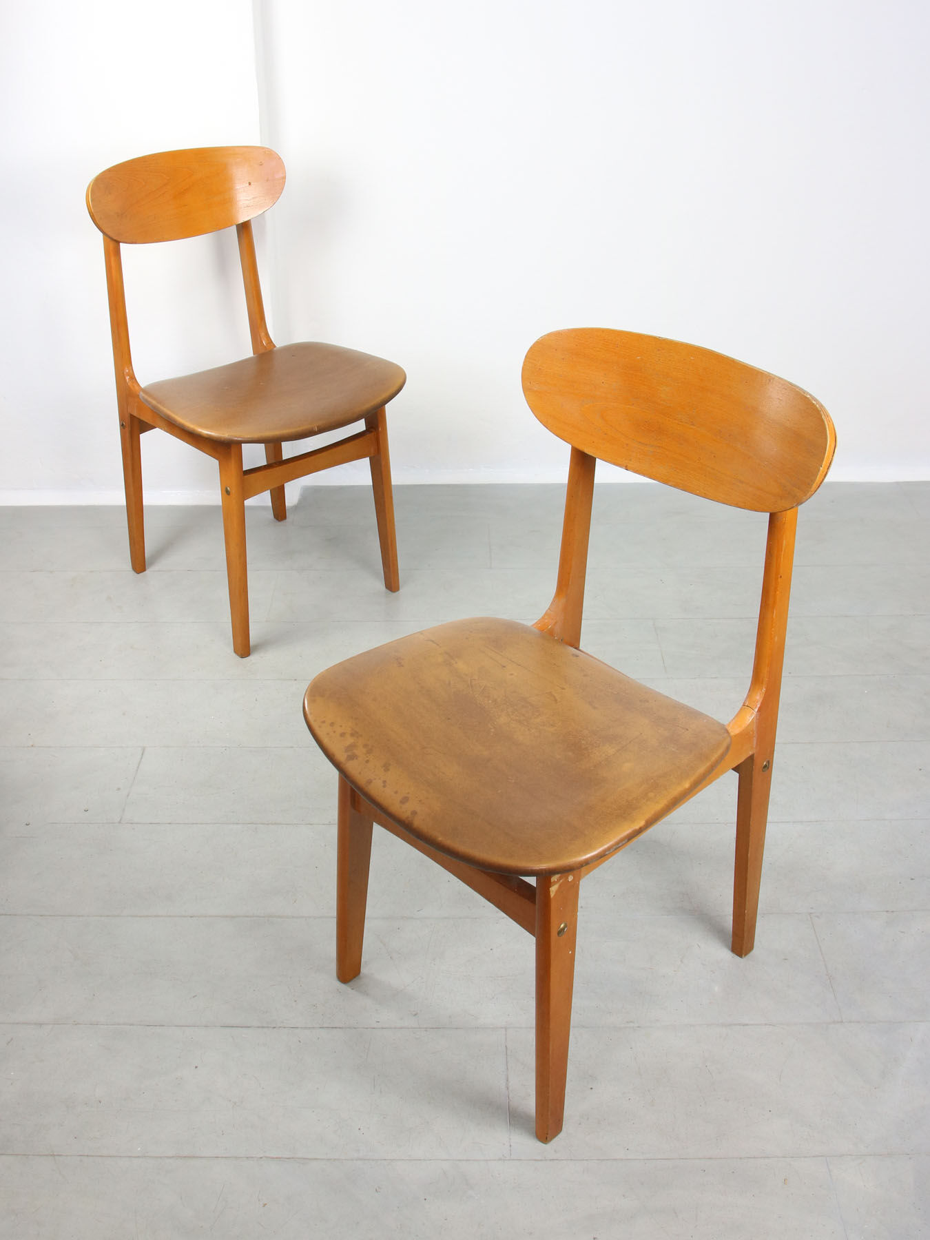 Vintage Italian Leatherette Dining Chairs, set of 3