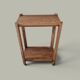 Table d’appoint sculpturale en bois massif – Ligne minimaliste - 1940