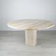 Travertine dining table design Jean-Charles Roche Bobois vintage 70s