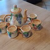 Old barbotine coffee service