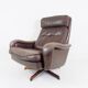 Madsen & Schubell leather armchair with ottoman for Bovenkamp
