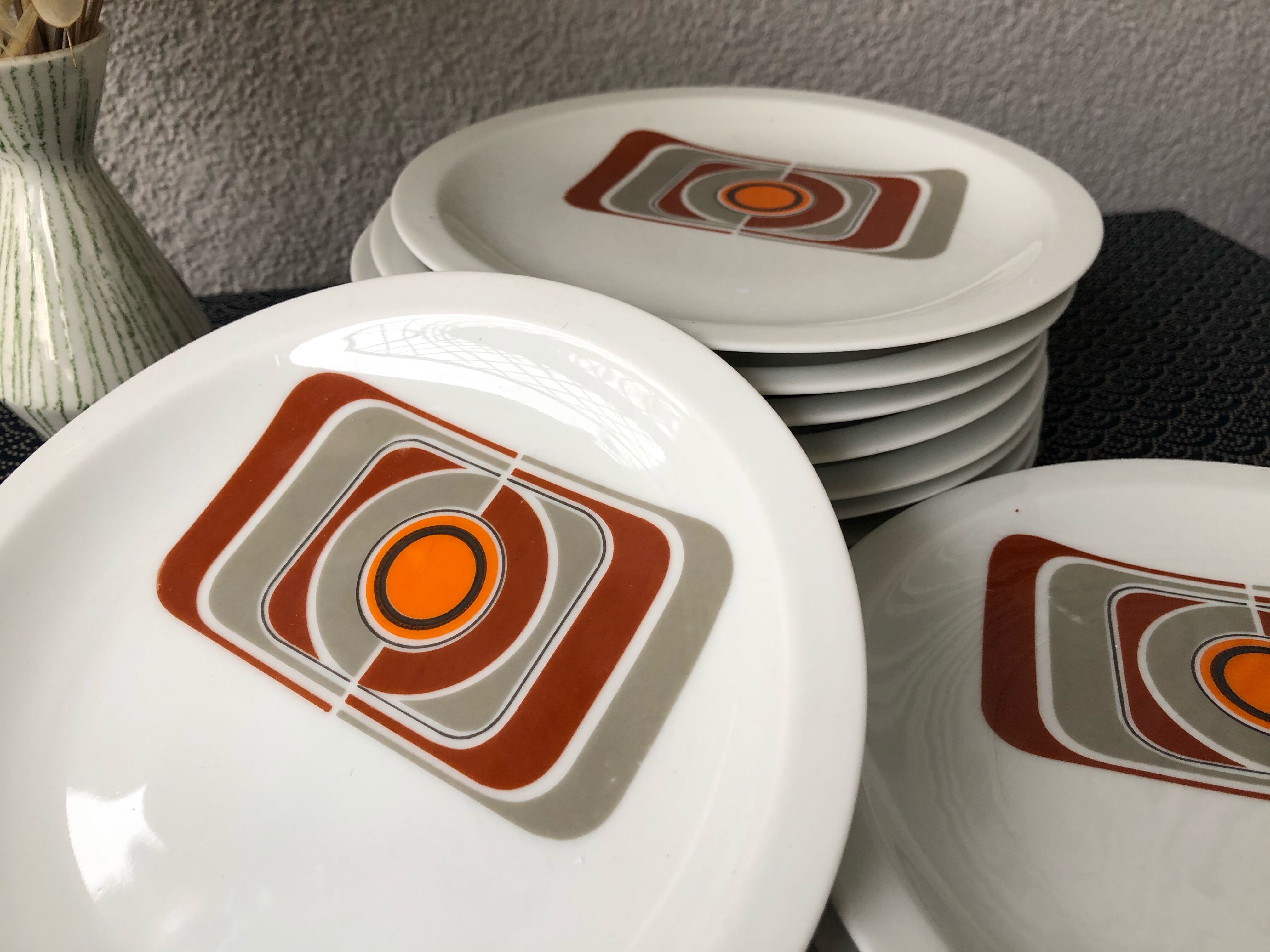 Plates Bareuther Waldsassen décor seventies