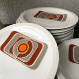 Plates Bareuther Waldsassen décor seventies