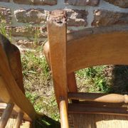 6 bistro chairs in straw and beech