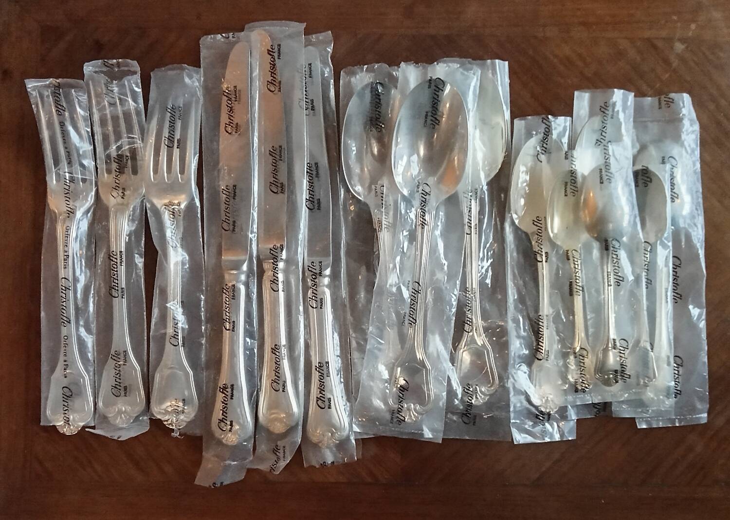 Old Christofle cutlery, Port Royal model, 15 pieces