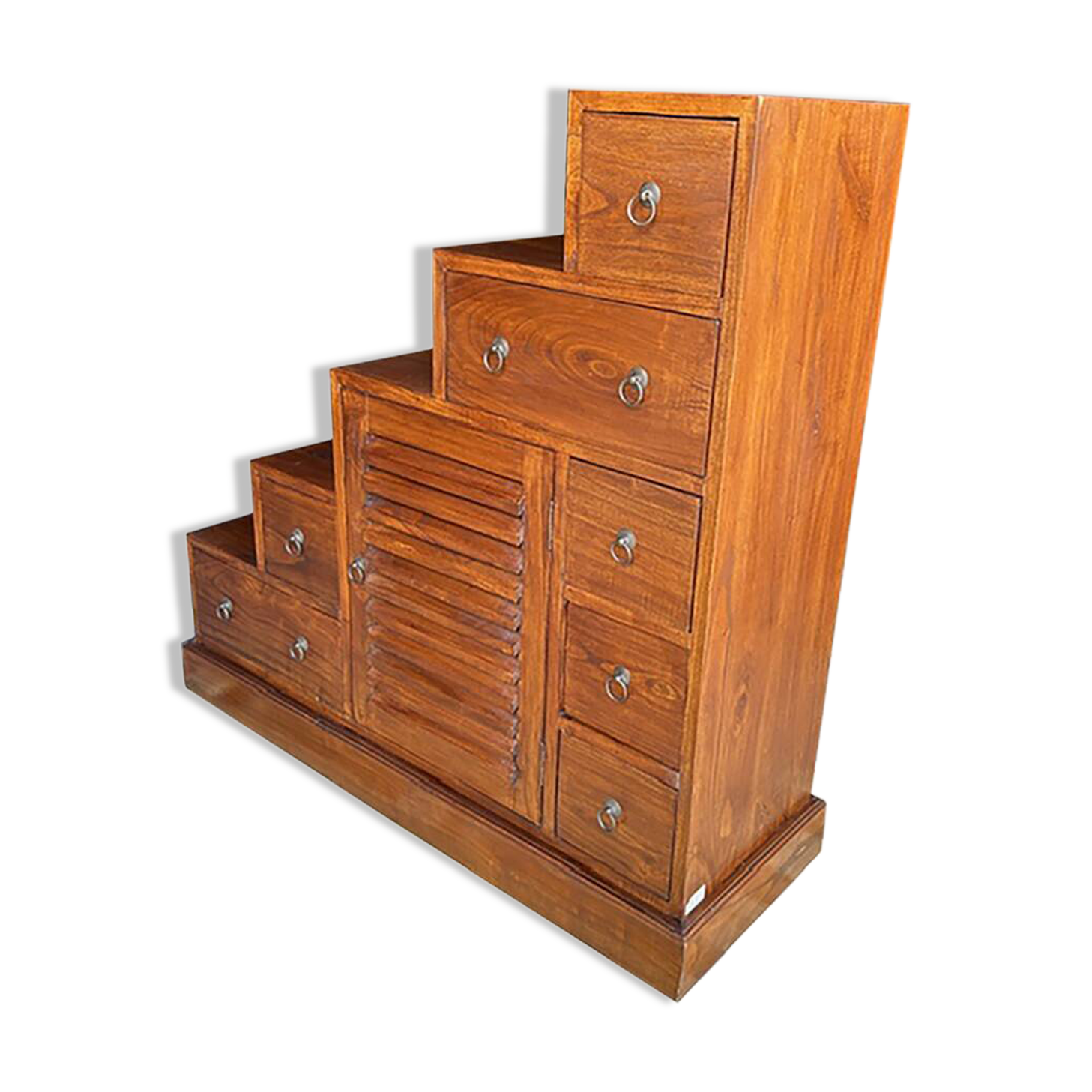 Through staircase furniture in mahogany